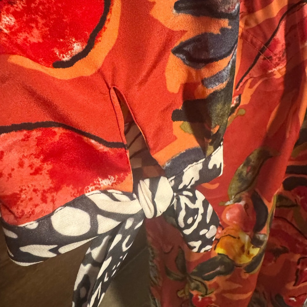 John Mark Vibrant Floral Asymmetrical Dress Sz L - Picture 7 of 13